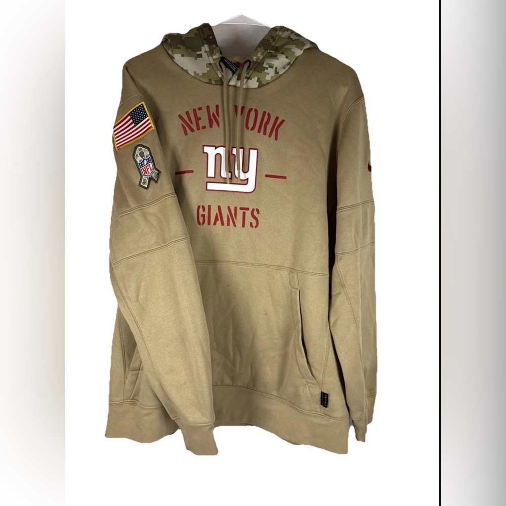 Nike Men's Large Salute to Service New York NY Giants Beige Hoodie Authentic
